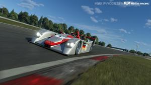 El Audi R8 LMP con el número 1, ganador de las 24 Horas de Le Mans, en el videojuego