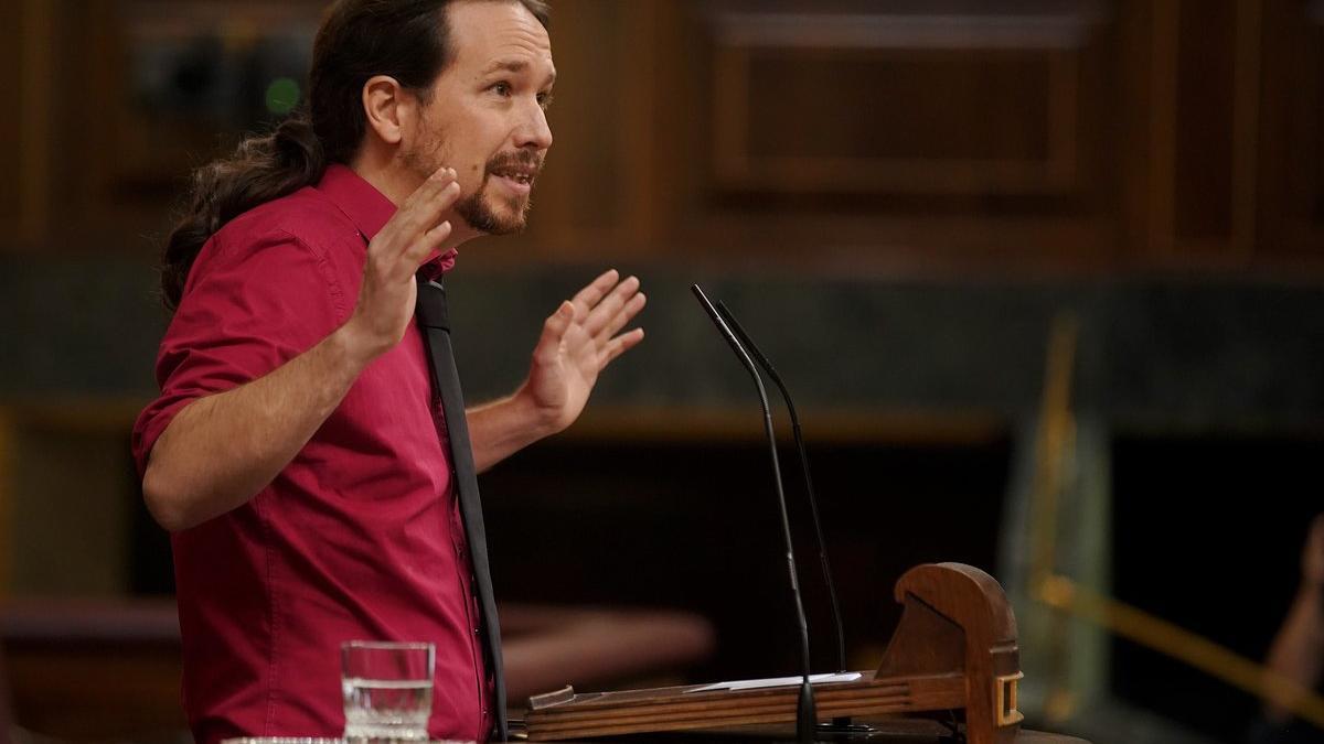 Pablo Iglesias, en una sesión de control al Gobierno en el Congreso de los Diputados, el pasado octubre.