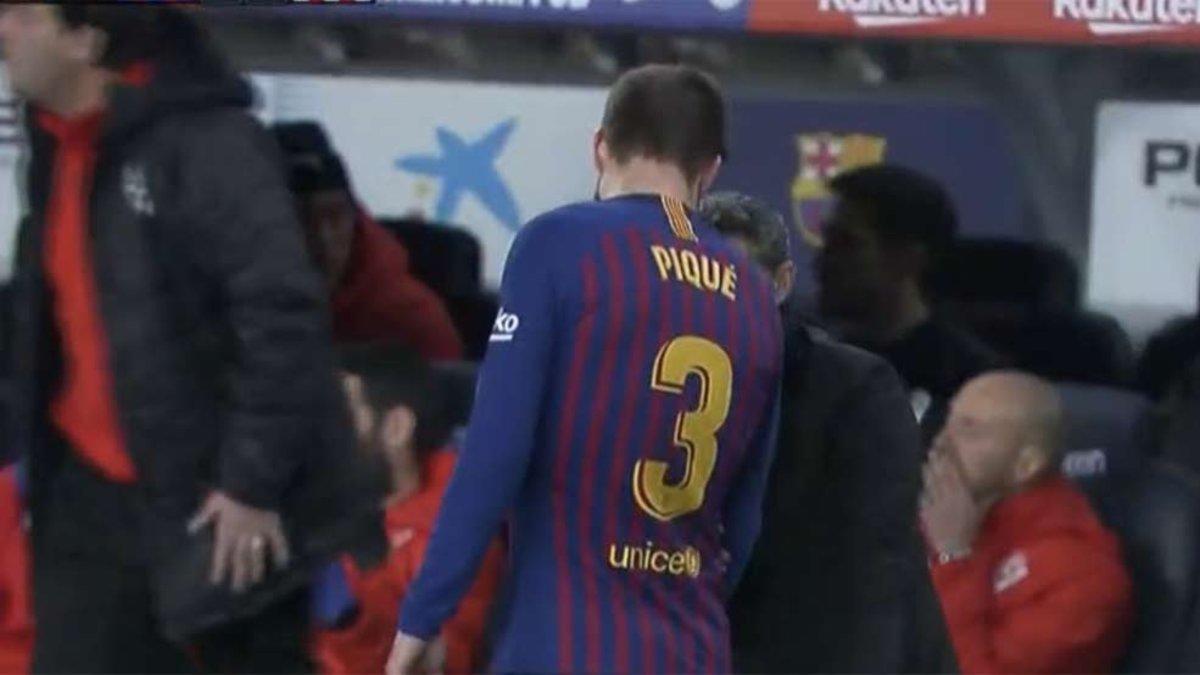 Valverde habló con Piqué tras el 1-0 del Barça - Eibar