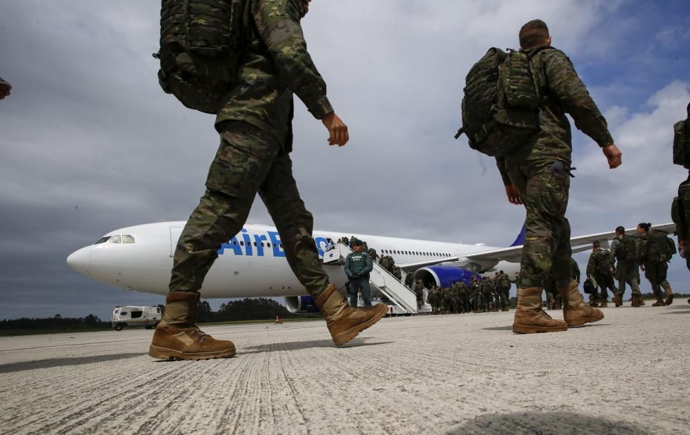 Salida de militares asturianos para Polonia