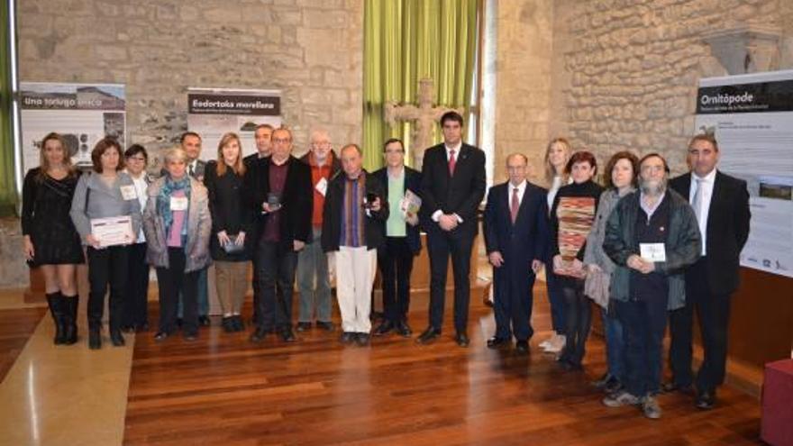 Los galardonados, ayer en Morella.