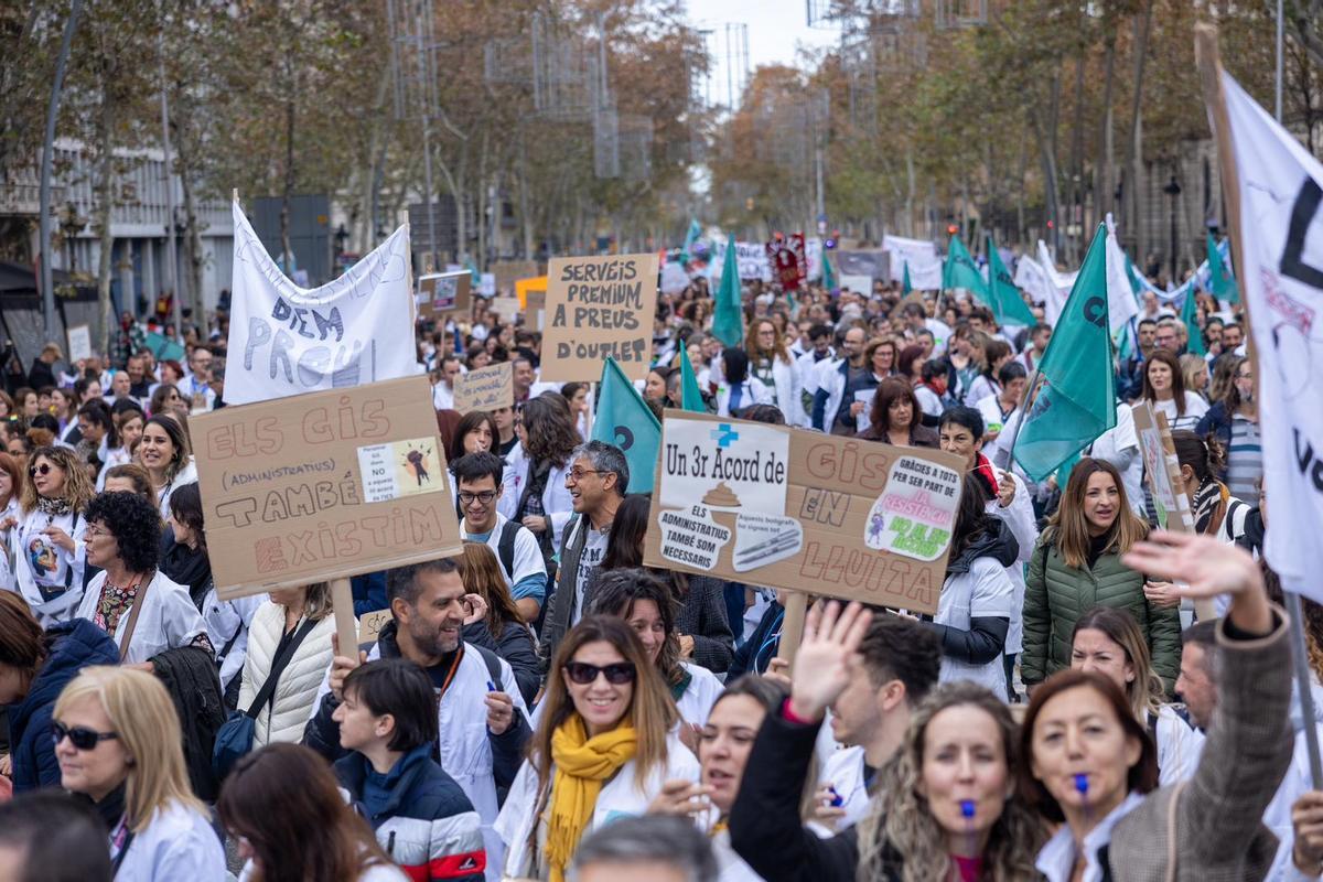 Huelga de enfermería en Barcelona