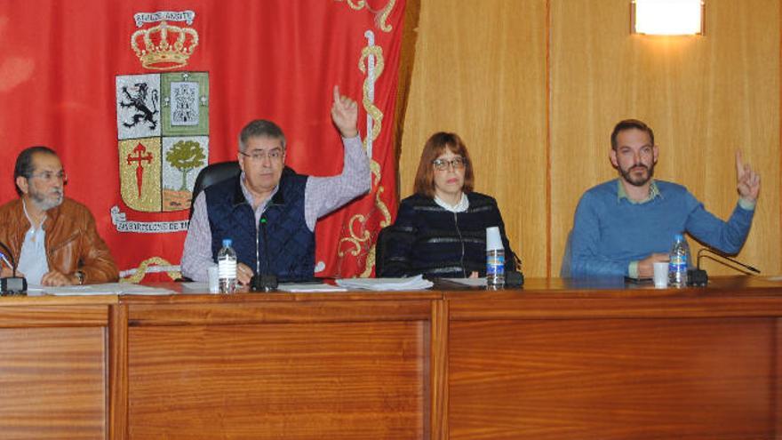 Celebración del pleno, ayer, en las Casas Consistoriales de Tunte.