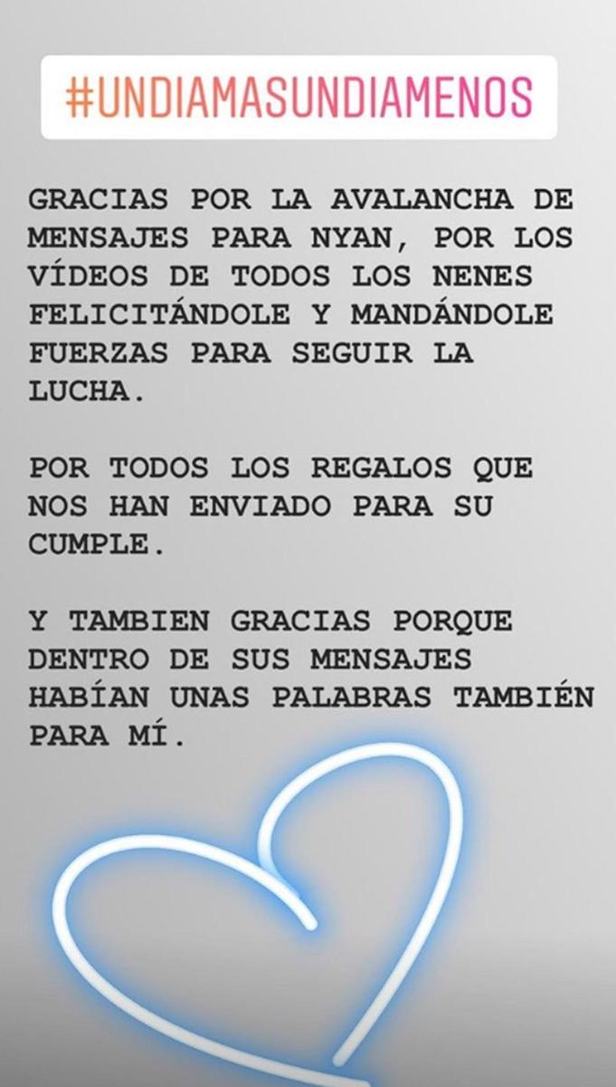 Aurah agradece las felicitaciones a los fans