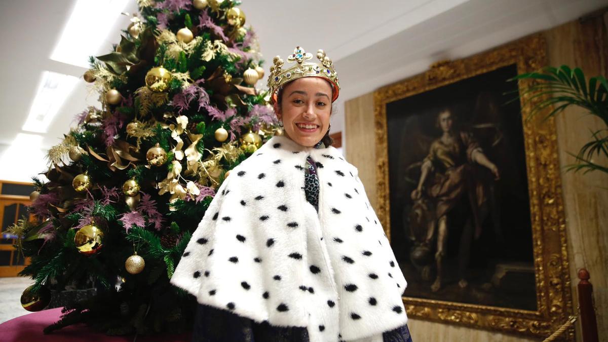 La joven de veinte años y atleta Sandra Camacho Cano, elegida para representar al rey Melchor en la Cabalgata.