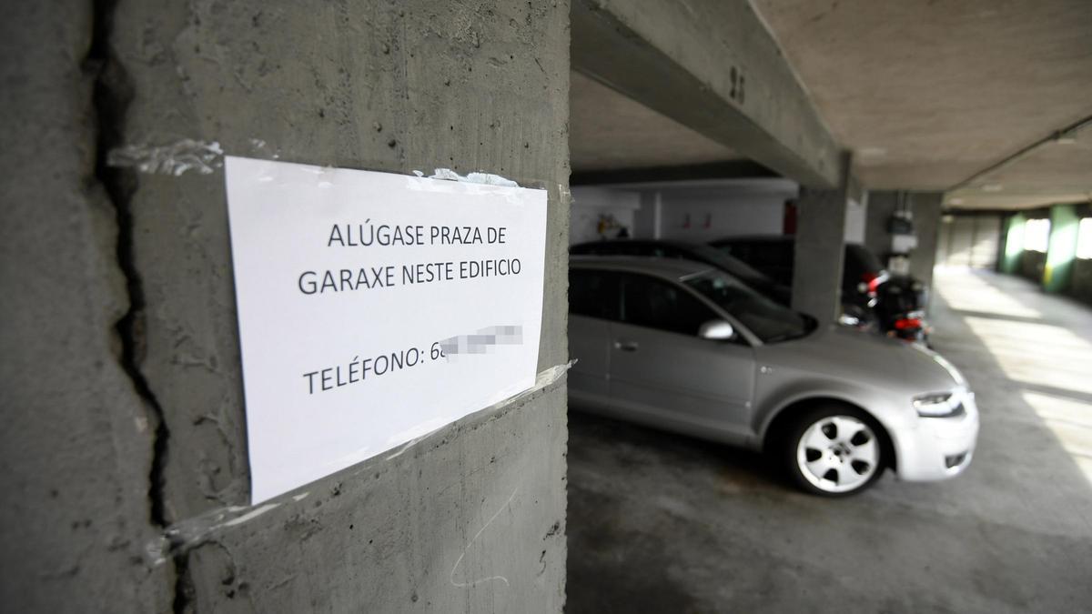 Garaje que todavía no se ha adaptado a los coches eléctricos.
