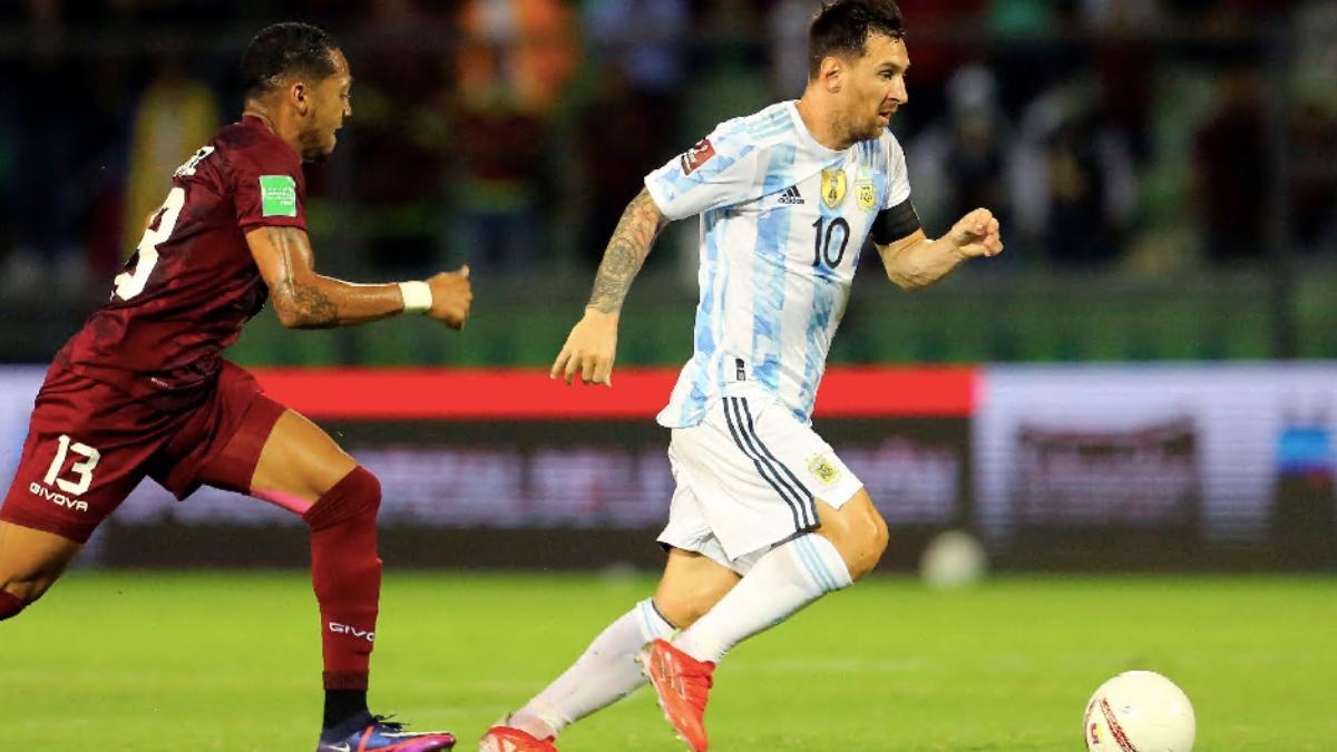 Messi en el encuentro ante Venezuela