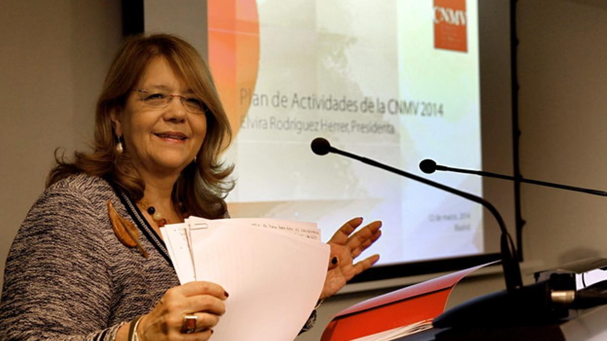 Elvira Rodríguez presenta los planes de la CNMV para el 2014.