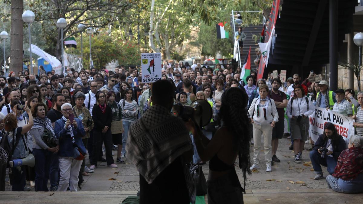 Protesta por Palestina en la Universitat de València.