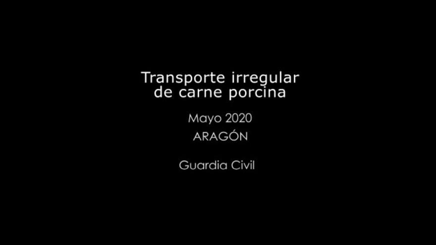 Denunciado un conductor por transportar de forma irregular carne porcina