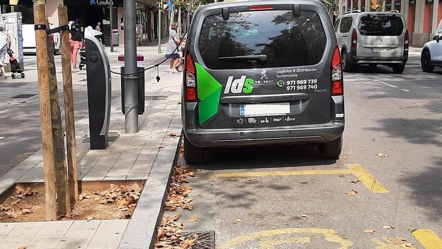 Un punto de recarga en Palma.