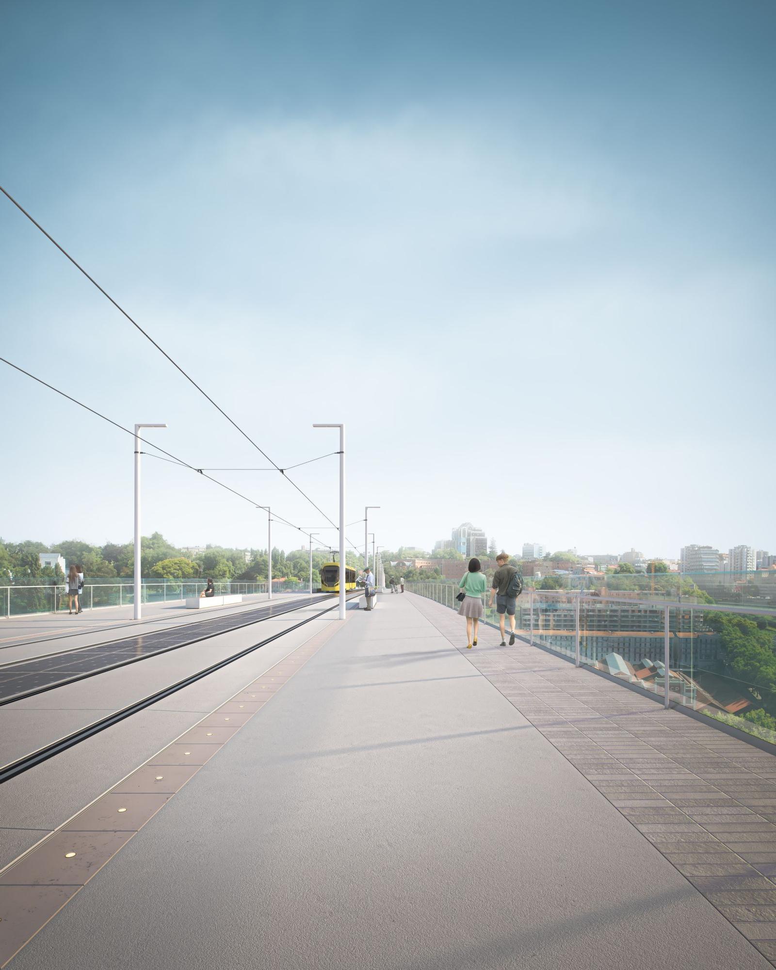 Proyecto premiado del puente sobre el río Duero en Oporto en el que colabora el estudio vigués AM2