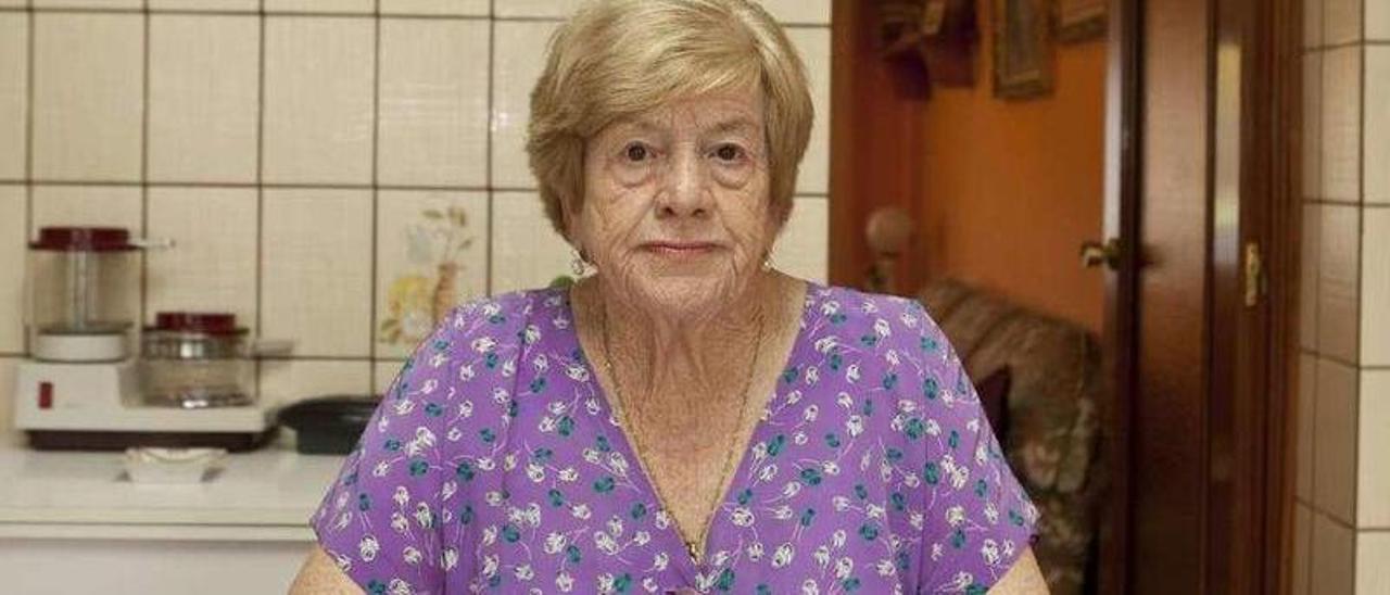 Anita Sirgo, en su casa de Lada.