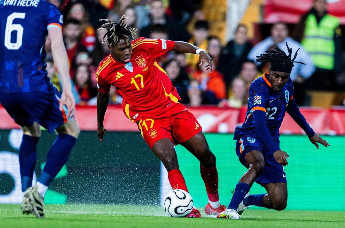 Nico, en una acción del partido