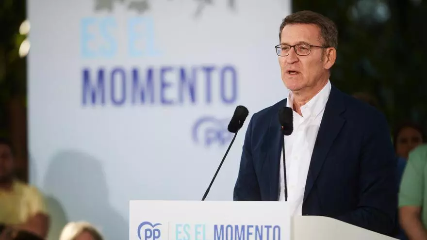 Feijóo participa en un mitin en Zaragoza