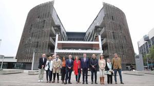 Presentación del programa ’Barcelona, destino ciencia’, para incentivar el turismo científico, en el Parc de Recerca Biomèdica, con Jaume Collboni, entre otros.