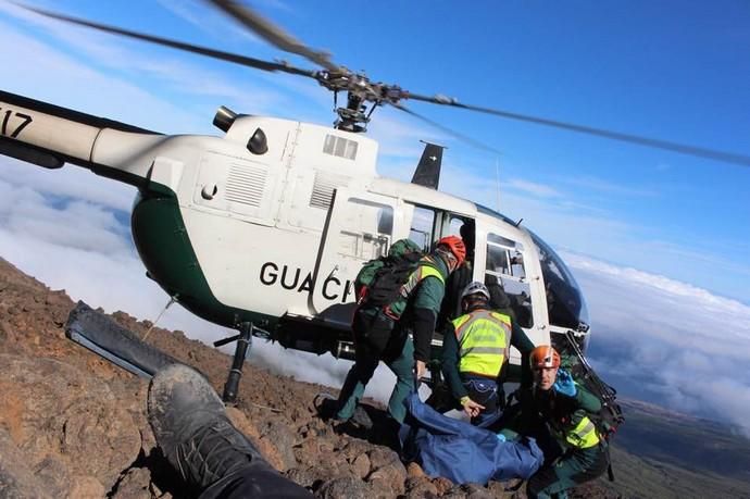 Rescate del cadáver de Víctor Teni