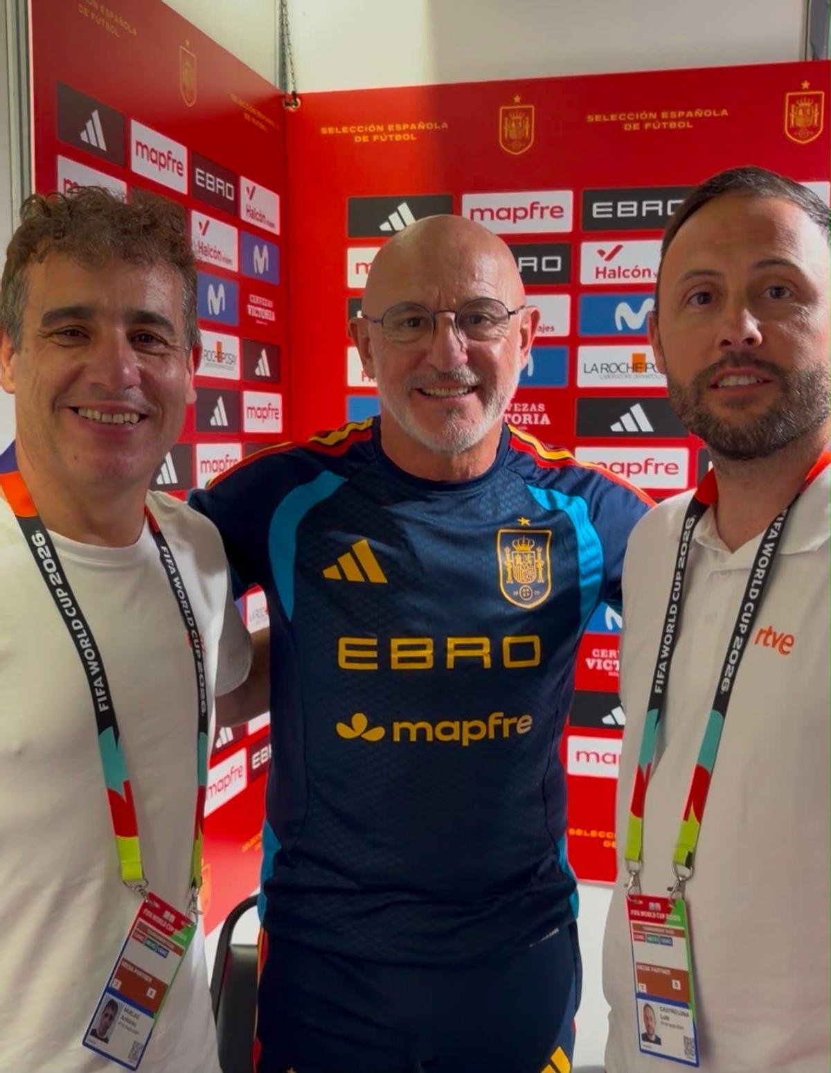 Muelas, a  la izquierda, con De la Fuente en el Mundial.