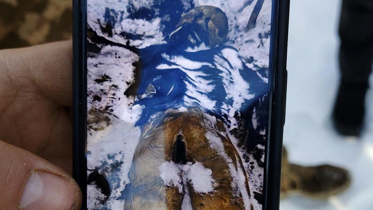 Uno de los cuerpos o cadáveres encontrados en Ucrania