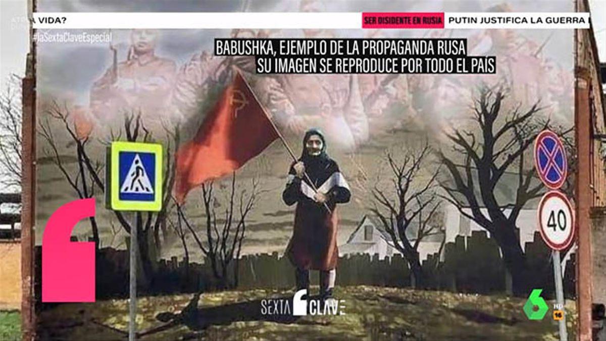 Anciana usada como propaganda rusa.