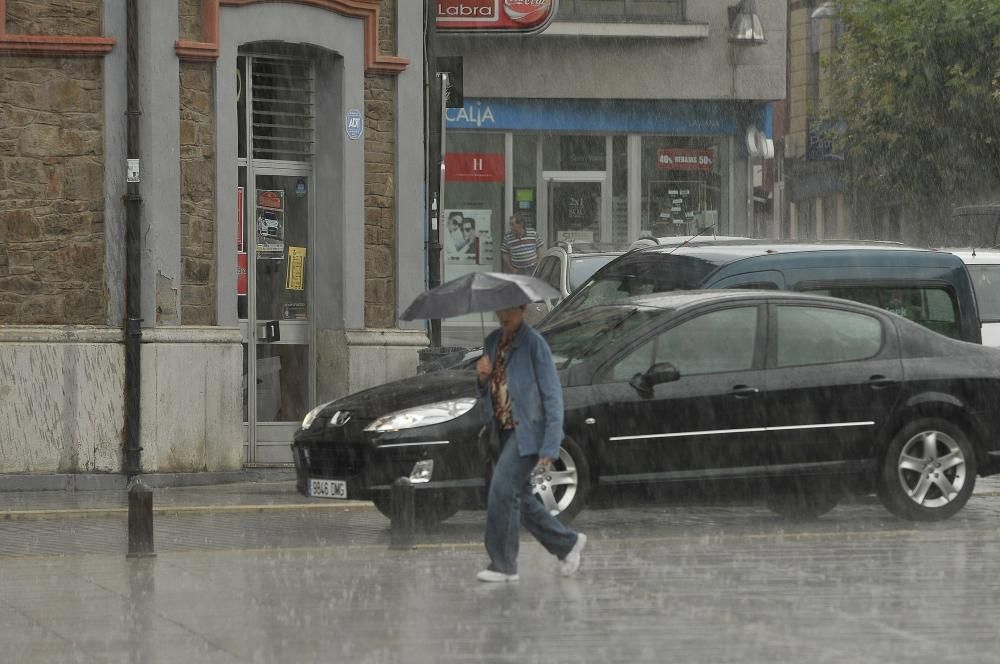 Temporal de lluvia en agosto en Asturias