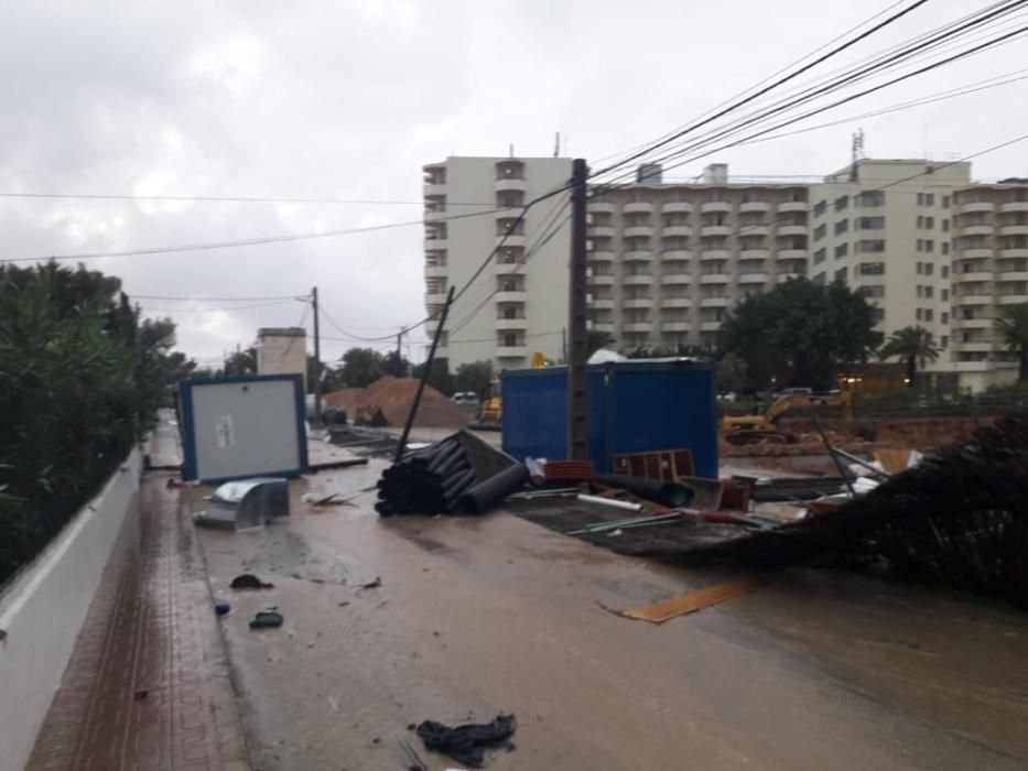 El temporal descarga sobre Ibiza y Formentera