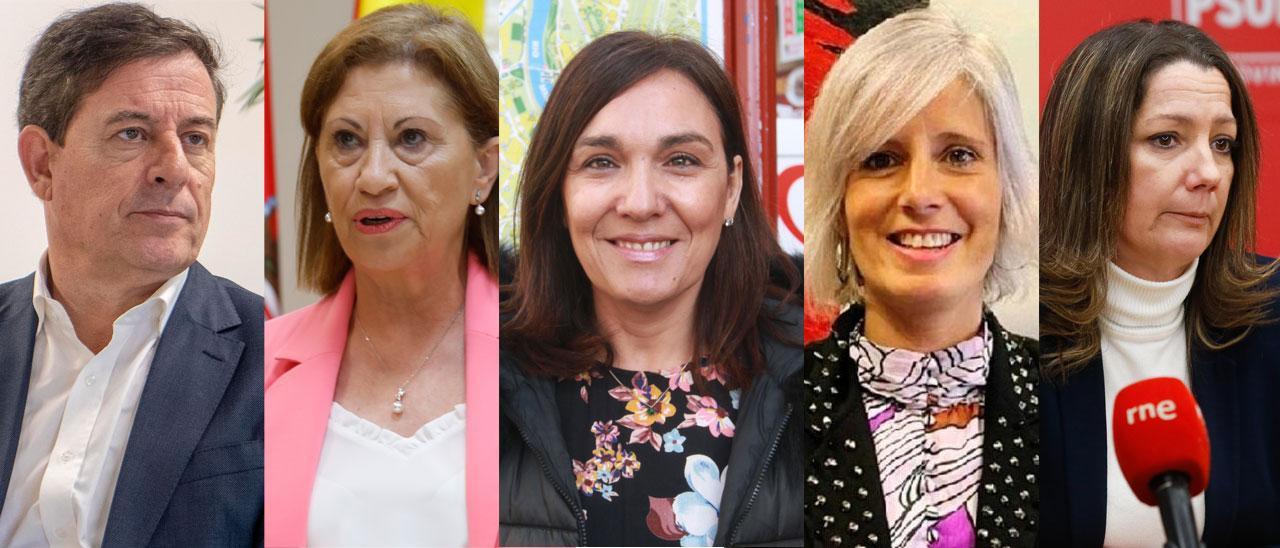 Xosé Ramón Besteiro, Elena Espinosa, Carmen Dacosta, Patricia Iglesias y Lara Méndez.
