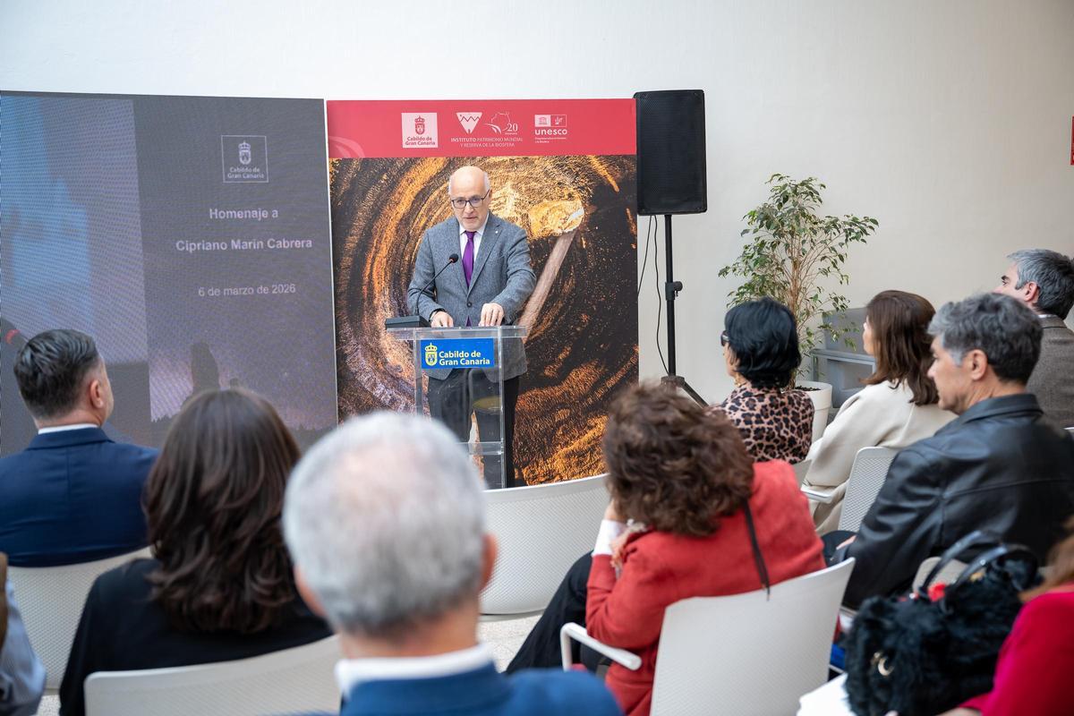 Homenaje del Cabildo de Gran Canaria a Cipriano Marín Cabrera
