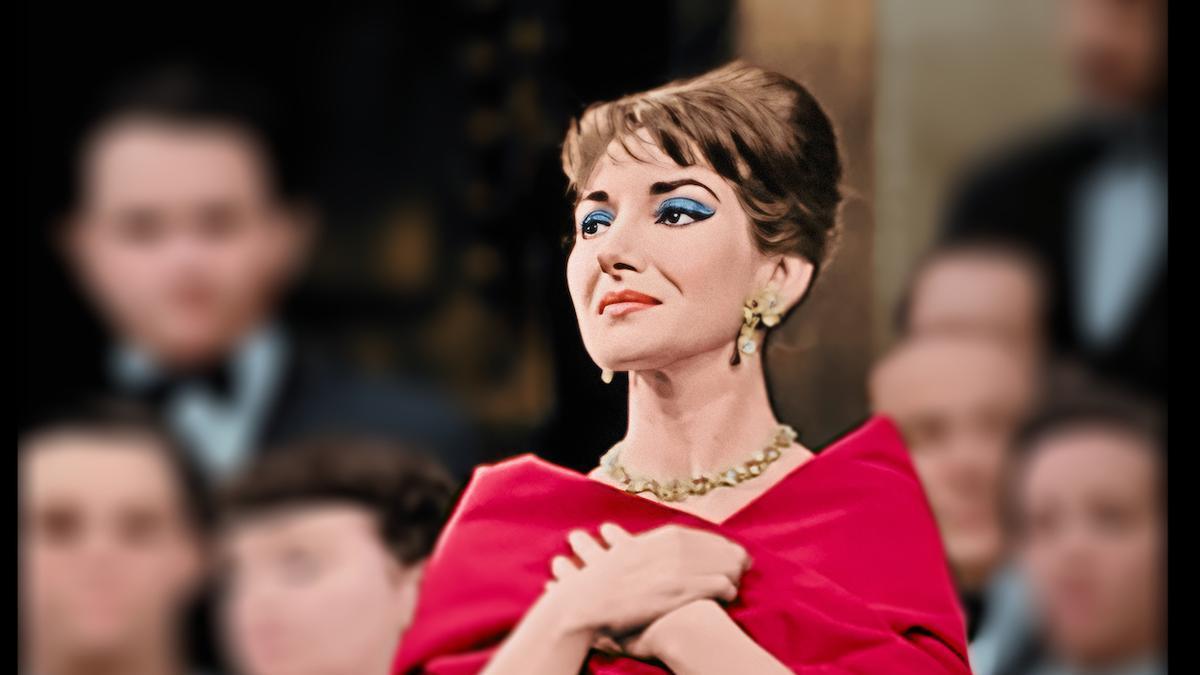 Maria Callas, en su recital de París el 19 de diciembre de 1958.