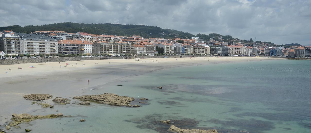 Una vista de Silgar, en Sanxenxo