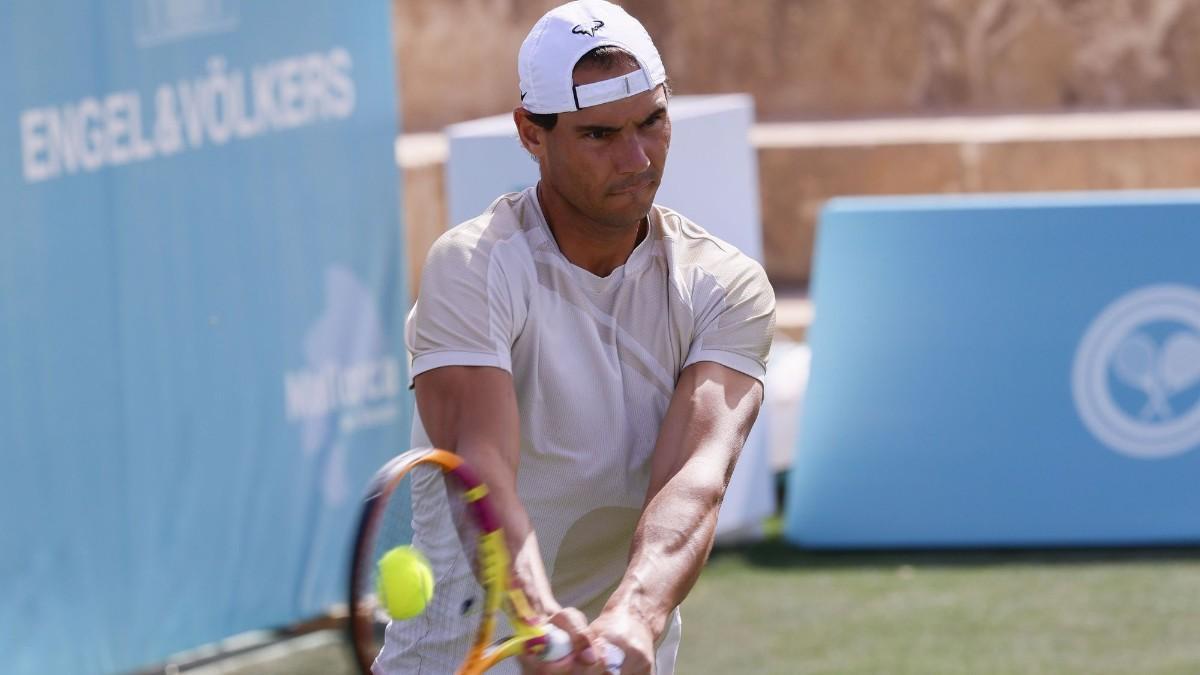 Rafa Nadal, durante un entrenamiento