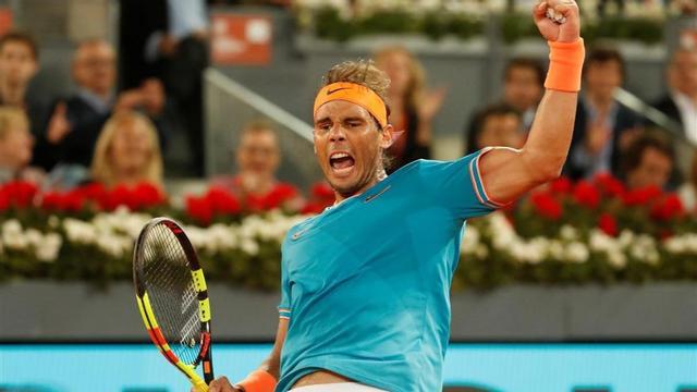 Rafa Nadal celebra uno de los puntos ante el estadounidense Tiafoe que lo llevó a cuartos