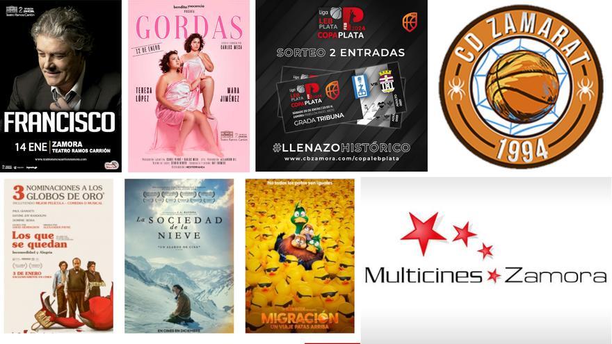 Música, cine, deporte y teatro protagonistas de los sorteos de esta semana de La Opinión de Zamora