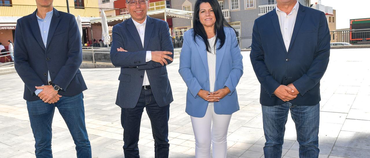 Por la izquierda, Juan Carlos Hernández Atta (ASAVA), Francisco Atta (ASBA-NC), Fabiola Calderín (CC) y Antonio Calderín (PP).