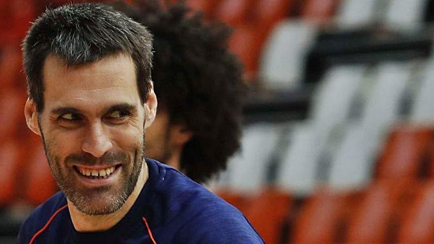 Fernando San Emeterio, durante un entrenamiento.