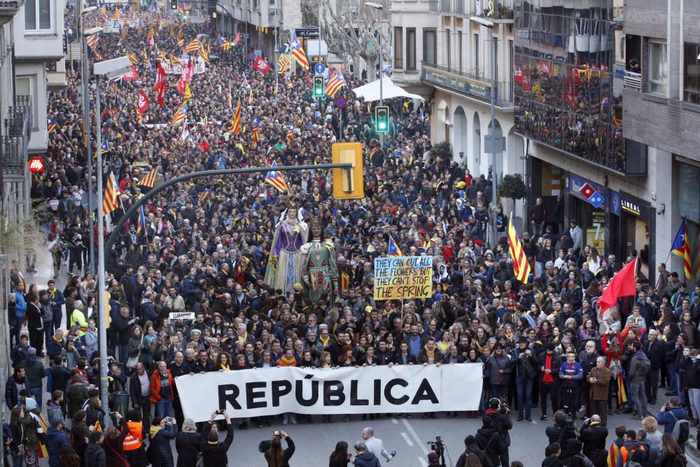 Manifestació a Girona del 21 de febrer.