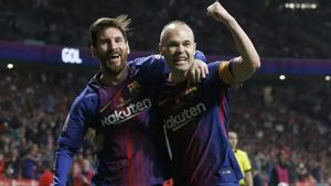 Leo Messi y Andrés Iniesta celebran un gol con el Barça