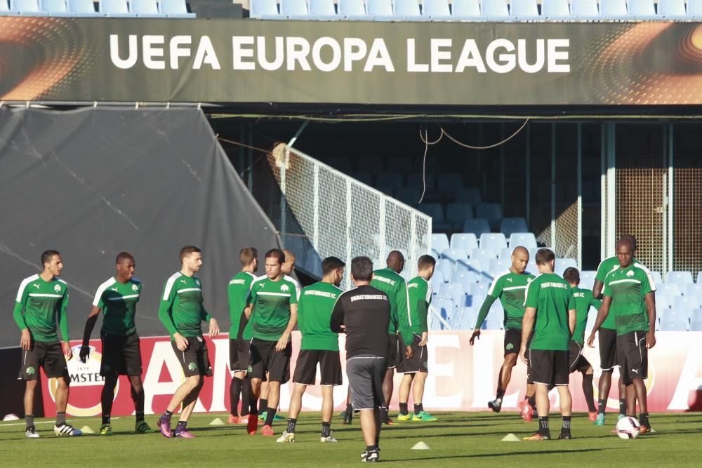 Así fue el entrenamiento del Panathinaikos en Vigo