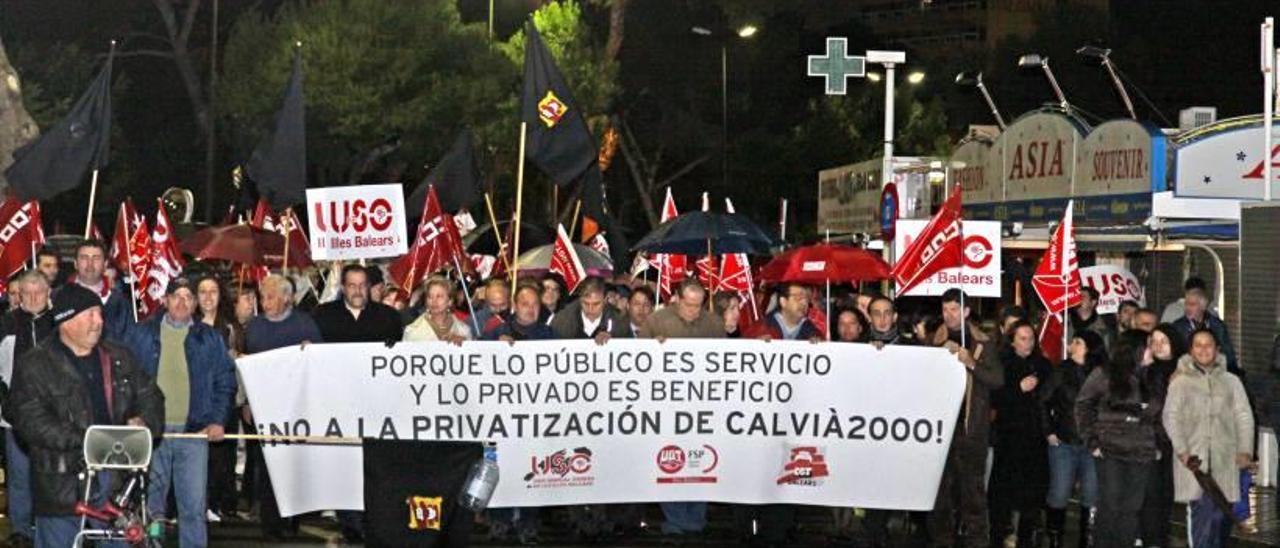 En 2010, se convocó una protesta en Calvià en contra de la privatización del agua potable.