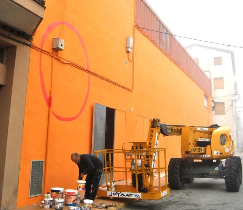 Mural de l'il·lustrador Valentí Gubianas a Navàs