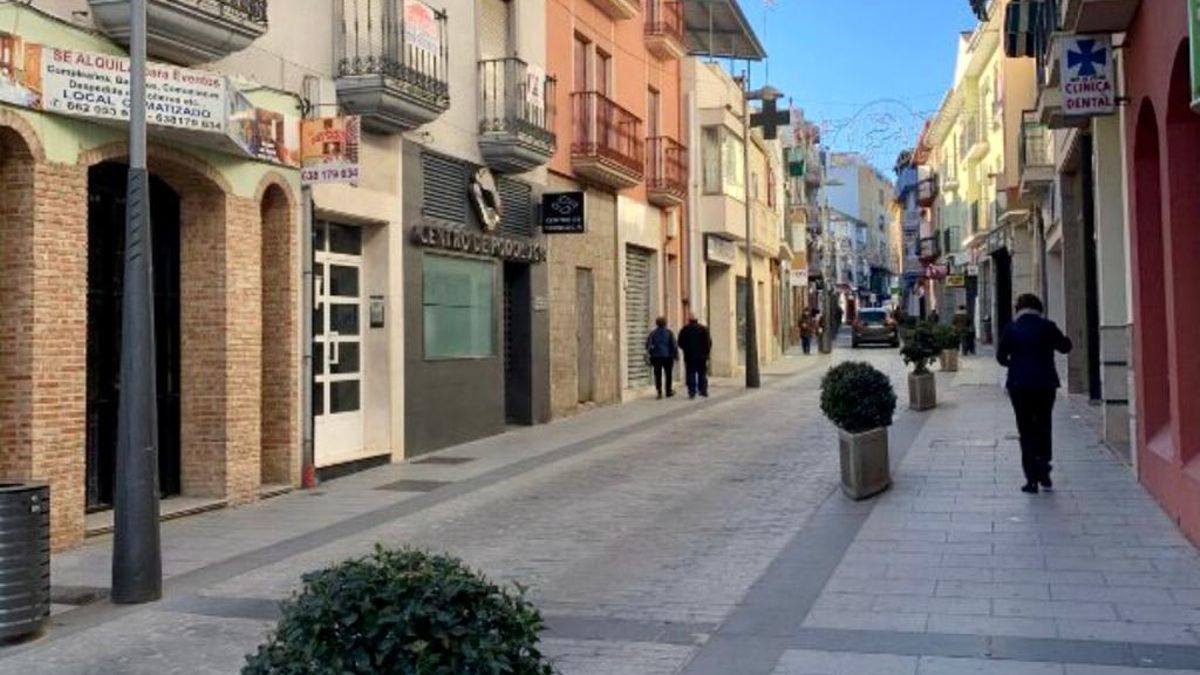 Imagen de la calle Real donde la víctima tuvo un estanco.