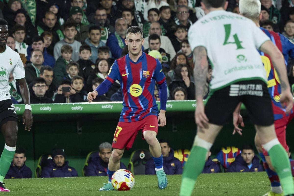 Casadó disputó su último partido de titular en la Copa del Rey frente al Racing de Santander