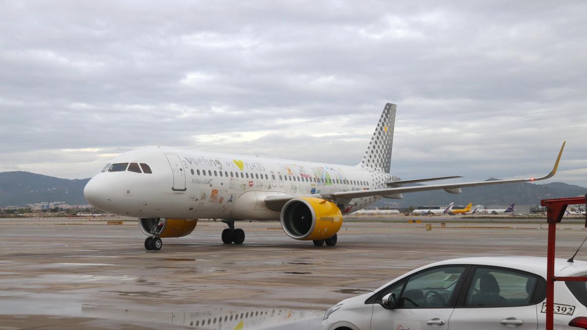 Pla obert d&#039;un avió de Vueling