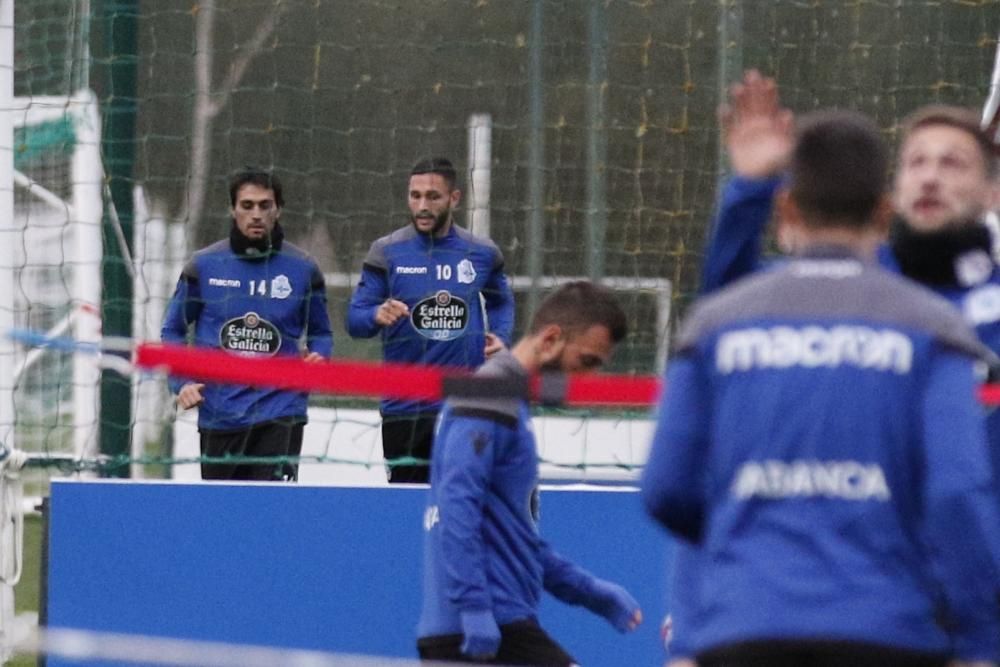 El Dépor se entrena antes del duelo de Copa