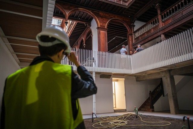 Visita a las obras del Palacio de Carta, en Santa Cruz de Tenerife