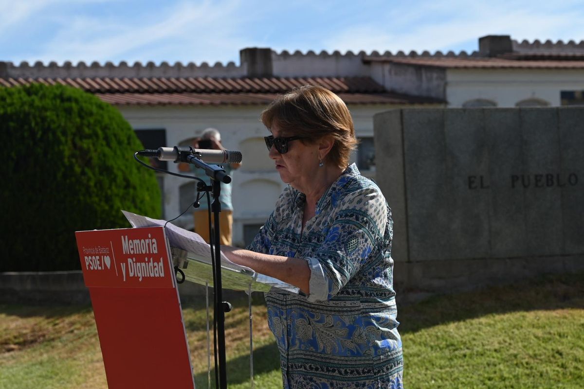 Rita Ortega pronunciando su discurso.