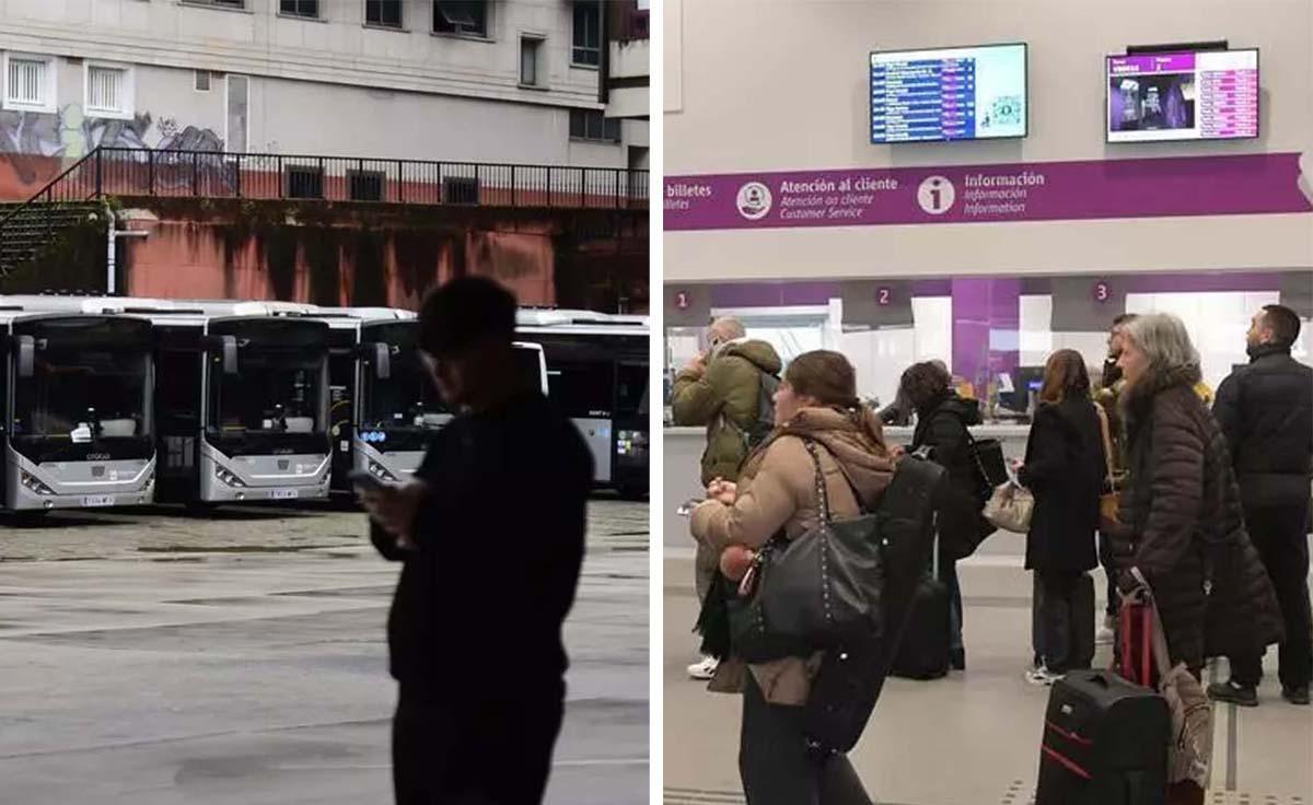 Doble huelga de transportes en A Coruña: huelga indefinida del transporte interurbano y paro de algunos maquinistas.