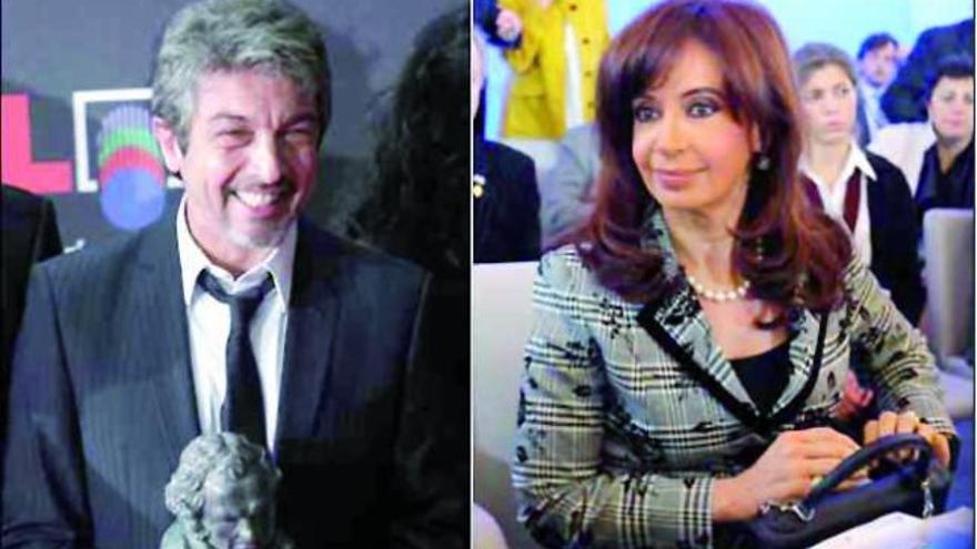 El actor argentino Ricardo Darín y la presidenta Cristina Fernández de Kirchner. // Efe