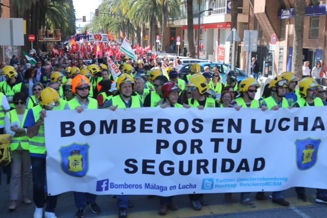 Manifestación del Primero de mayo en Málaga