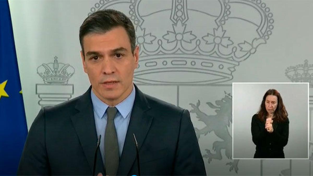 Pedro Sánchez anuncia la paralización de actividades no esenciales desde el lunes